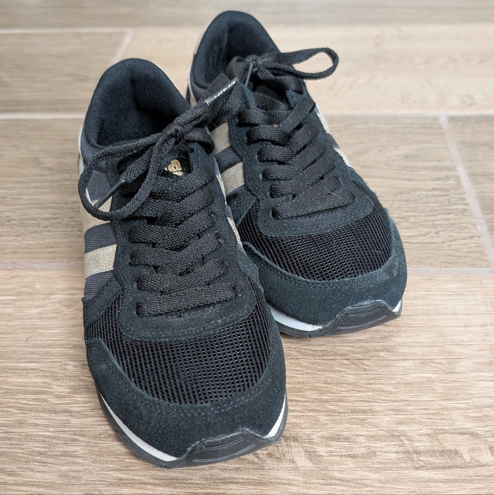 Black and Gold Sneakers